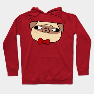 Bow Tie Pug Face Hoodie